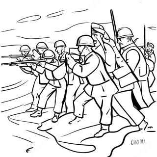 Halaman Mewarna Tentera Hari D Dalam Aksi 139155 70335