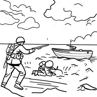 Halaman Mewarna Serangan Pantai D Day 139158-70345