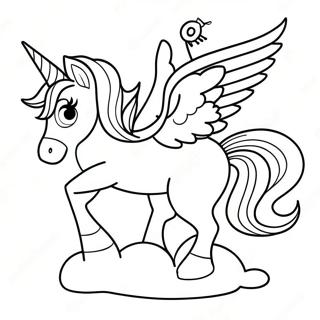 Halaman Mewarna Kotoran Unicorn Pelangi 139361-70495