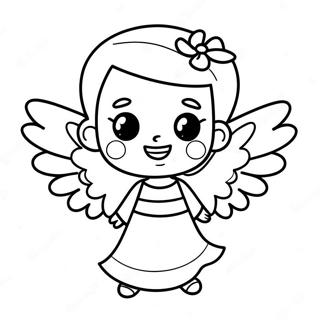 Halaman Mewarna Malaikat Kecil Yang Ceria 139413-70539
