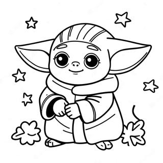 Baby Yoda Christmas Halaman Mewarna