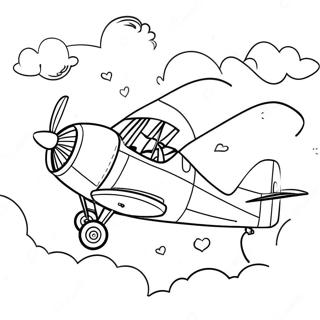 Pesawat Vintage Di Awan Gambar Mewarna 13966-3052