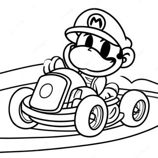 Halaman Mewarna Yoshi Di Litar Mario Kart 14623 3201