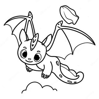 Gambar Mewarna Toothless Terbang Di Langit 15348-3347