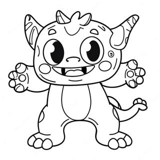 Halaman Mewarna Monster Mesra 15433-3366