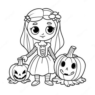 Halaman Mewarna Sally Dengan Raja Labu 15526 3391