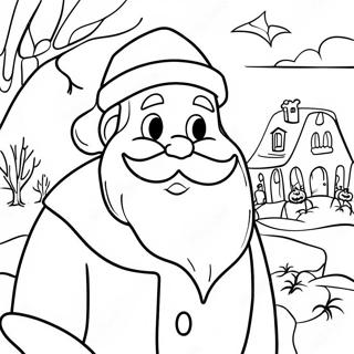 Halaman Mewarna Santa Claus Di Bandar Halloween 15529-3402