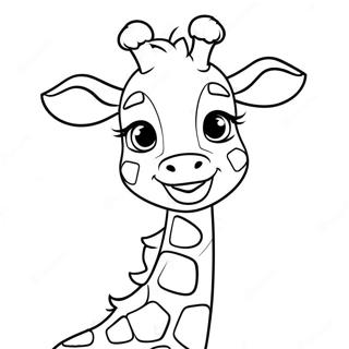 Halaman Mewarna Baby Giraffe Comel 15619-3406