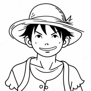 Luffy Dengan Topi Jerami Halaman Mewarna 15799-3446