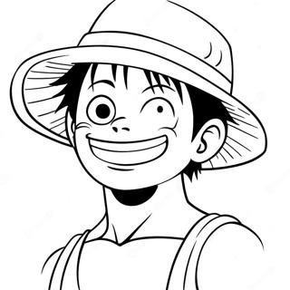 Luffy Dengan Topi Jerami Halaman Mewarna 15799-3447