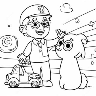 Blippi Bermain Dengan Kawan Kawan Halaman Mewarna 16260-3546