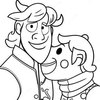 Halaman Mewarna Kristoff Dan Sven 1631-245