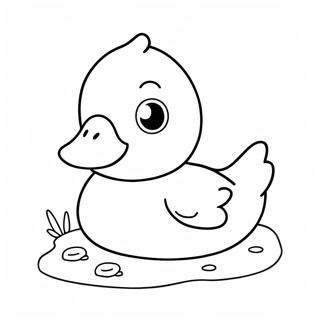 Halaman Mewarna Anak Itik Yang Menawan 17088-3737