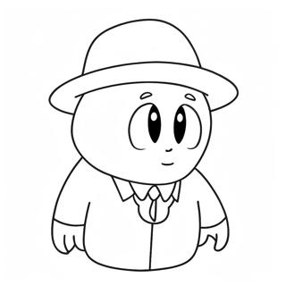 Halaman Mewarna Watak Among Us Dengan Topi 1725 1531