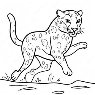 Cheetah Halaman Mewarna