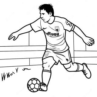 Gambar Mewarna Lionel Messi Menjaring Gol 18717-4085