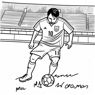 Gambar Mewarna Lionel Messi Menjaring Gol 18717-4087