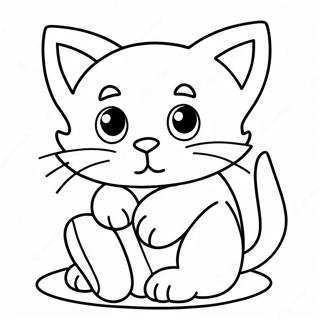 Halaman Mewarna Kucing Yang Bermain 19634-4288