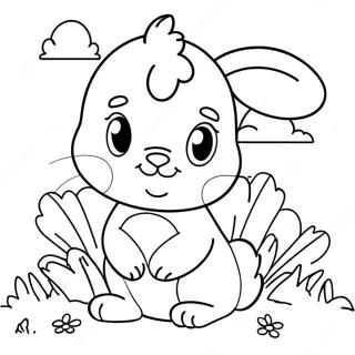 Halaman Mewarna Arnab Kecil Yang Manis 19637-4298