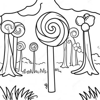 Halaman Mewarna Hutan Lollipop 20635-4514