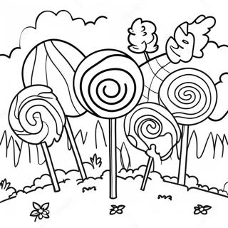 Halaman Mewarna Hutan Lollipop 20635-4516