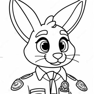 Halaman Mewarna Pegawai Polis Zootopia Judy Hopps 20836-4543