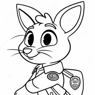 Halaman Mewarna Pegawai Polis Zootopia Judy Hopps 20836-4544