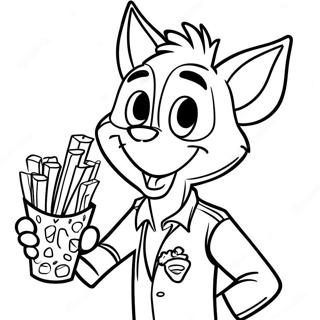 Halaman Mewarna Nick Wilde Dengan Snek 20837-4546