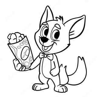 Halaman Mewarna Nick Wilde Dengan Snek 20837-4547