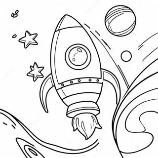 Roket Angkasa Mengorbit Planet Gambar Mewarna 21197 4639