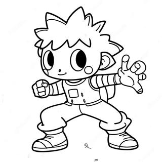 Deku Dalam Pose Aksi Halaman Mewarna 21599 4715