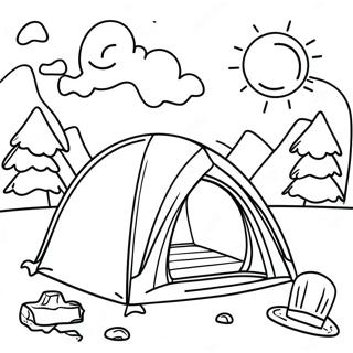 Halaman Mewarna Perkhemahan Malam Berbintang 22053 4815