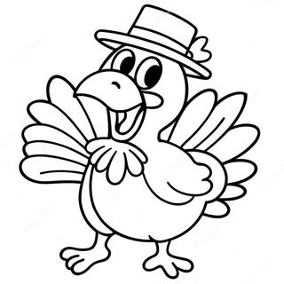 Halaman Mewarna Turki Kartun Menari 23597-5157