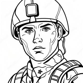 Tentera Dalam Pakaian Kamuflaj Gambar Mewarna 23795-5194