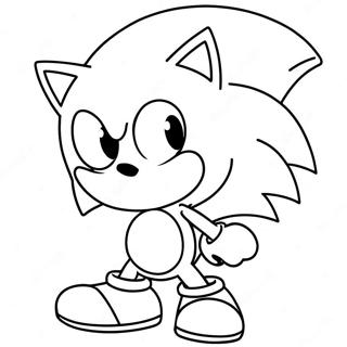 Sonic Exe Dengan Mata Merah Gambar Mewarna 23885-5202