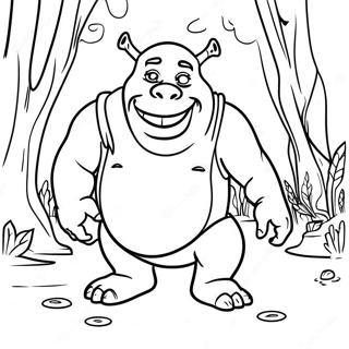 Shrek Di Dalam Lembangan Halaman Mewarna 24076 5247