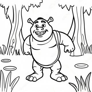 Shrek Di Dalam Lembangan Halaman Mewarna 24076 5248