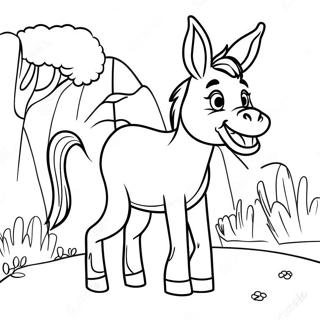 Donkey Dengan Senyuman Halaman Mewarna 24079 5259