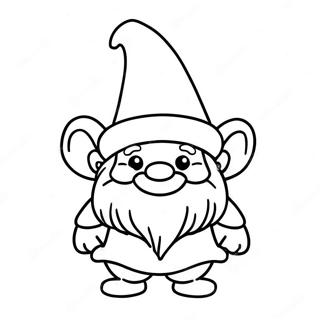 Gnome Dengan Topi Besar Halaman Mewarna 24445-5337