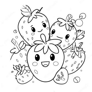 Keluarga Strawberry Gembira Halaman Mewarna 26075-5690