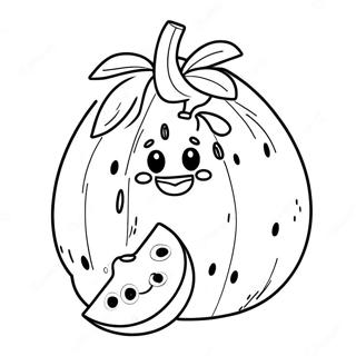 Halaman Mewarna Watak Tembikai Gembira 26163-5707