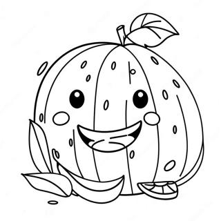 Halaman Mewarna Watak Tembikai Gembira 26163-5708