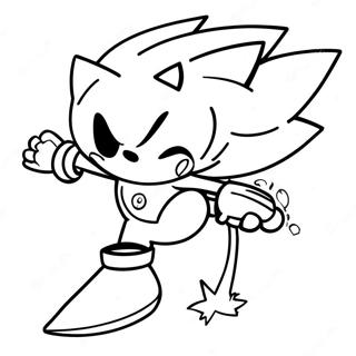 Gambar Mewarna Super Sonic Dalam Aksi 2657 770