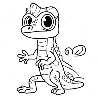 Gambar Mewarna Cicak Kartun Dengan Kacamata Hitam 27195 5925