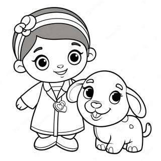 Gambar Mewarna Doc Mcstuffins Dengan Lambie 27294-5935