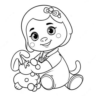 Gambar Mewarna Doc Mcstuffins Dengan Lambie 27294-5936