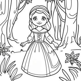 Halaman Mewarna Anna Dalam Hutan Ajaib 27944-6089