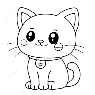 Comel Gambar Mewarna Kucing Kawaii 2839 1543