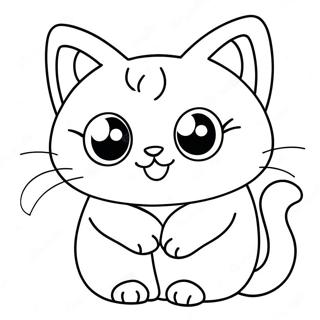 Comel Gambar Mewarna Kucing Kawaii 2839 1544