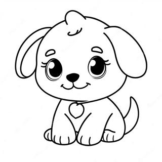 Halaman Mewarna Anak Anjing Chibi Yang Comel 29207-6366